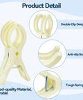 Heavy Duty Balloon Arch Clips In Pack Of Ten Beige Spring Towel Clips Fit 3.5 Inch Backdrop Stand, double clip design