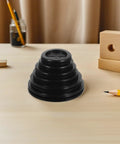 Double Sided Rubber Cable Grommet Kit For Desk Cable Holes, 12 Pack Black Round Hole Seals, Dustproof And Waterproof Wire Pass Through Plugs, Easy Desk Cable Management, Keeps Cables Neat And Protected From Debris, No Mess Setup, black rubber desk grommet on wood table