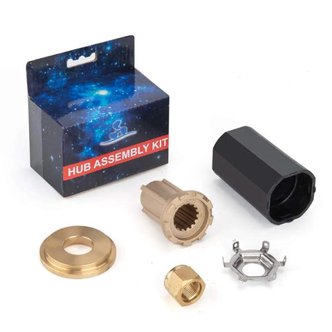 Hub kit components for 14 1/4x21 Boat Propeller For Mercury Mercruiser Alpha One And Bravo One Outboards, 3-Blade, 15 Spline