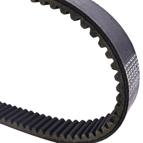 Clutch Drive Belt 23557-G1 For EZ-GO Gas 2 Cycle Golf Cart 1988 Replacement Belt Durable High-Performance Fit Easy Install 23557-G1 Belt For Reliable Clutch Tension In Your EZ-GO Golf Cart black toothed belt close-up