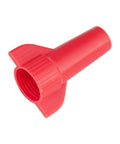 WingGard Twist On Wire Connectors Red 22-6 AWG, showing knurled wings and square wire spring, close-up view