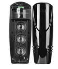 Triple Beam Alarm Infrared LED Detector Security System For Home Protection With Photoelectric Sensor And Beefed Up Power Long Range Alert Precision Optical Focusing Lens For Fast Reliable Home Security, black plastic