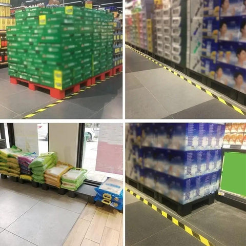 Beefy Heavy-Duty Plastic Pallet For Industrial Warehouse Storage Moisture-Resistant Cargo Platform 60x40x12 Cm Red 2 Pack Durable Stackable Design