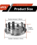 Level Up Your Ride With Premium Silver 4 Pcs Wheel Center Caps Universal Fit For Trucks And Suvs Snap In Rim Hub Covers Abs Build Installation For A Clean Car Setup showing product size dimensions.