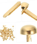 100Pcs Brass Mini Nails And Tacks For Scrapbooking, Card Making, And DIY Paper Craft Embellishments shown in detail view