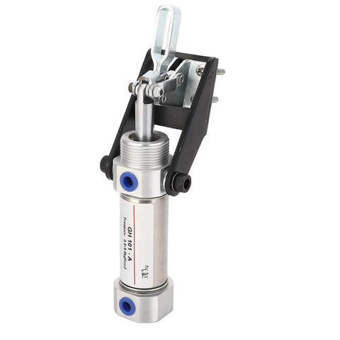 Tested Pro Pneumatic Hold Down Clamp Delivers 50kg Clamping Force with robust metal construction and air cylinder for workshop use.