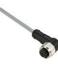 Prewired 90 Degree Elbow M12 4 Pin Female Connector Cable For Industrial Sensors And Automation Gear Built To Last 2 Meter Length Flexible Mounting Rugged Shielded Cord For Sensor Enclosures And PLC Wiring