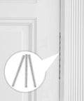 Heavy Duty Piano Hinges 3 Pack For Wooden Boxes And Cabinets Strong Iron Construction with close-up on door installation