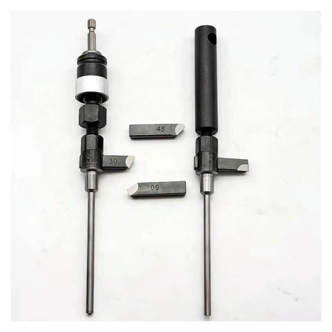 Heavy Duty Universal Valve Seat Reamer For Autos And Motorcycles Hard Alloy Tool Kit With 30-45-60-90 Degree Settings Fits All Models, 30 45 60 degree bits