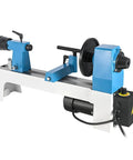 Compact Benchtop Wood Lathe 8x12 Inch Bed 1/3 HP With Infinitely Variable Speed 750-3200 RPM MT1 Spindle And Tailstock Tapers