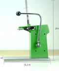 Heavy Duty Desktop Plastic Bag Sealing Machine Ties Bags Fast With Adjustable Pressure And Built-in Cutter Includes 2000 U-Shaped Clips, green, side view