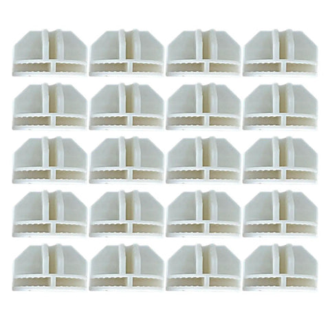 20 Piece Closet Clasp Buckle Clip Connectors For Wire Shelves And Cube Storage White Semi Circle Replacement Parts Kit