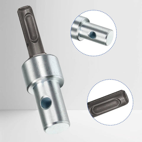 Heavy Duty 3/4 Inch Garden Earth Auger Drill Adapter With 2 Slot Shank, 4.1 Inch Overall Length, Hardened Steel Construction