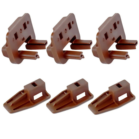 Replace Stubborn Drawer Tracks Fast With This Heavy Duty Plastic Slide Repair Kit For Kitchen Cabinets, brown glide sets.
