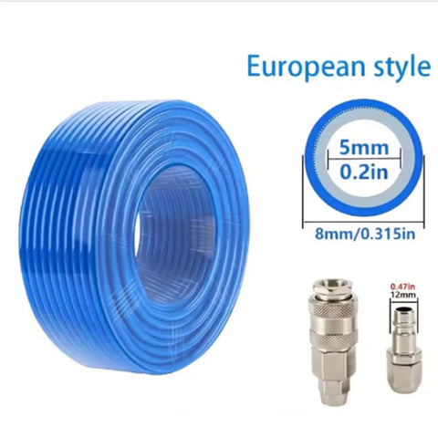 Top Shelf 8Mm Pu Air Hose Built Bone Strong To Crush High Pressure With Smooth Flexibility Works Perfect With 5/16 Inch Connections Rock Solid Durability For Gas Transfer And Fluid Delivery At Your Shop Setup blue 8mm PU hose