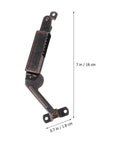 Heavy Duty Spring Lid Stay Hinges With Sweet Antique Red Iron Finish Tough As Nails Cabinet Hardware Middle Arm Lift for Wood Boxes, 7 in length