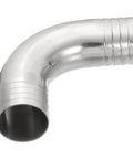 Heavy Duty One And A Half Inch 90 Degree Hose Barb Fitting Stainless Steel 304 Elbow Connector For Pneumatic And Hydraulic Systems Universal Barbed Adapter 38.1 mm Od One Piece, side view