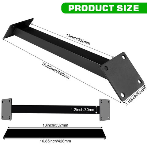 4 Piece 45 Degree Angle Support Bracket Kit For Pergola Inside Mount Corner Brace Black Heavy Duty Wood Support For Terrace Cabin Elevated Deck No Cutting Required Easy Install