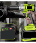 Gangsuqd Brushless Impact Wrench Cordless High Torque Electric Power Tool for Car Repair with control panel and grip.