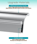 Sliding Shower Door Pull Handle For Glass Doors Fits Various Glass Thicknesses 3 Inch Length In Brushed Nickel Finish