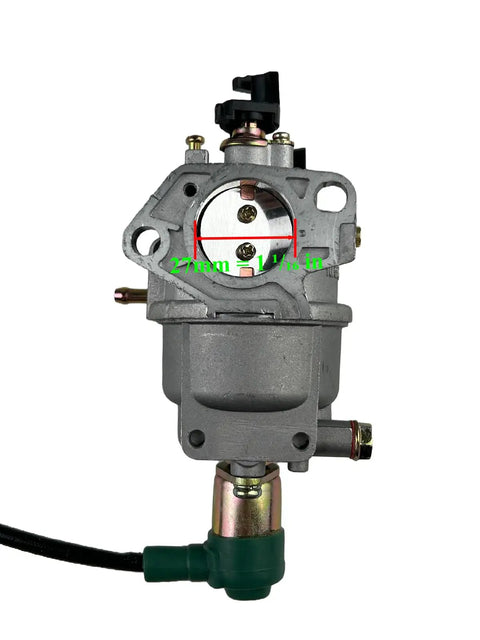 Generator Carburetor Kit Replacement For Champion Predator Generac 420cc 439cc 459cc 11hp 13hp GX390 6500 8750 9000 5500 7000 8000 7500 9500 Watts With 27mm Carb And Air Intake For Easy Install, front view