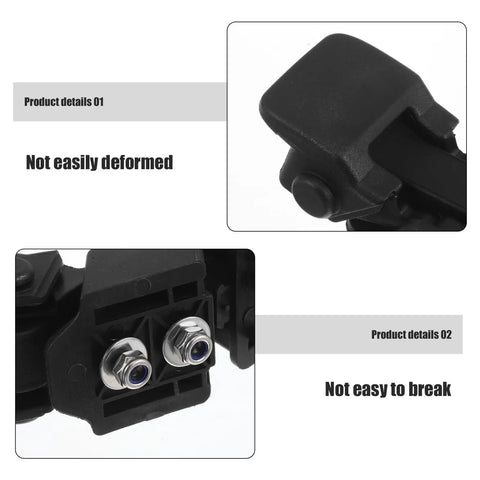 Heavy Duty Black Abs Hood Latch Lock Catch With Secure Bumper Retainer Clips For Cars And Tool Cabinets Ensures Tight Closure And Easy Install Every Time, black ABS latch close-up