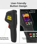 Equine Infrared Thermal Imaging Camera For Horses, Handheld Health Monitor With 240x240 Resolution, side view with button controls