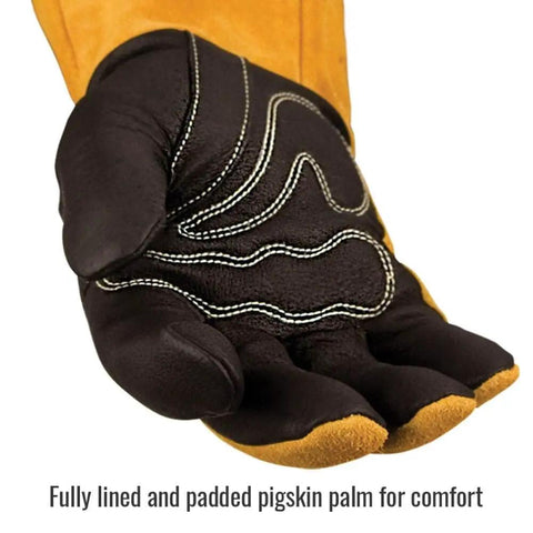 Extreme Pigskin And Cowhide Build MIG Welding Gloves Large Heavy Duty Kevlar Reinforced Stitching Heat And Spark Resistant