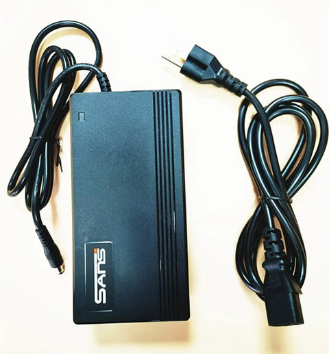 54.6V 2A Smart Charger For 48V Li Ion Ebike Battery With DC 2.1mm Jack 5.5X2.1mm Input 120V AC 50 60Hz OVP OCP SCP Protections