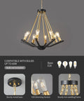 Black Gold 6 Light Farmhouse Chandelier For Dining Room Kitchen Island And Foyer Dope Industrial Iron Lighting Fixture