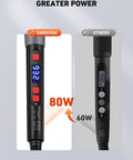 Comparison of Dope 21 In 1 3D Printer Soldering Kit 80W LCD Digital Adjustable Iron vs other 60W model, highlighting LED display.