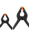 Top Tier 10 Piece Spring Clamps For Woodworking And DIY Projects With Ergonomic Handles That Grip Hard To Hold Boards Securely While You Paint Build Crafts Or Work In Your Studio Without Any Slip Ups On This Ultimate Hand Tool Kit black plastic spring clamps, 2 sizes