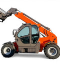 Heavy Duty Telescopic Boom Handler With Smooth Hydraulic Controls High Performance Telehandler Forklift side view showing reinforced construction.