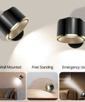 Rechargeable Battery Operated Wall Sconce Set Of 2 With Dimmable LED Lights, Touch And Remote Control, multiple usage options