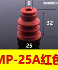 Big Head Manipulator Sponge Vacuum Suction Cup With Strong Suction Nozzle For Industrial Pneumatic Tools. Heavy Duty Gripper In Deep Red Wine Color, 32mm height.