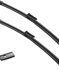 Straight Up Storm Slayers 22 Inch Windshield Wiper Blade Set For Chevy Silverado 1500 2500 3500 Hd Plus Gmc Sierra 2014 To 2018 With Top Lock Hook Drivers And Passengers image showing two sleek wiper blades with hook adapters.