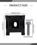 Two Pack Hold Down Clamp Bracket For Cars, Heavy Duty Metal Clamps In Sturdy Iron, Rustproof Finish, with dimensions
