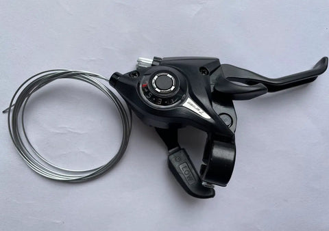 21 Speed Mountain Bike Shifter And Brake Lever Combo For MTB 3x7 Gear Trigger Shifter with brake cable on white background