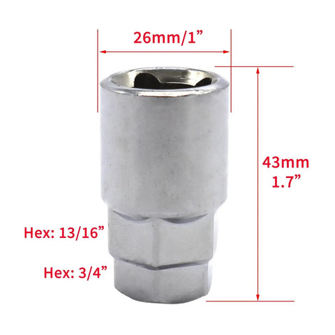 Get Your BMW Rolling Smooth With Heavy Duty Lug Wheel Studs Kit Perfect For E23 E32 E38 E31 M1 Z3 And Z8 Models This Ultimate Replacement Upgrade Bolts Nuts Are Built Solid For Reliable Performance On The Road. 26mm x 43mm steel lug nut, 13/16 and 3/4 hex