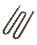Heavy Duty W Shape Finned Heating Element For Industrial Electric Air Heater 220V 2.5KW SUS304 Stainless Steel close-up view.
