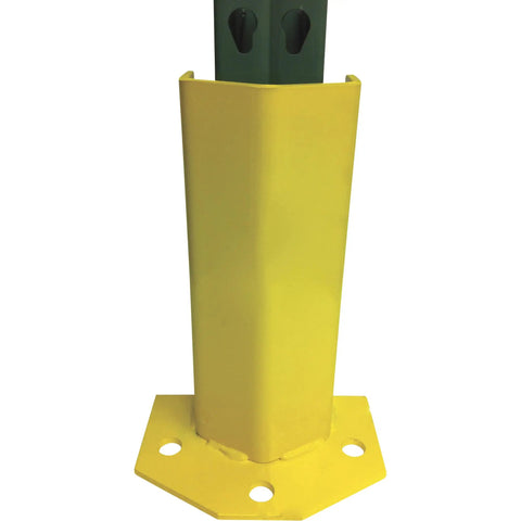 Heavy Duty 18 Inch Pallet Rack Column Protectors Built Tough As Nails With High Impact Steel Forklift Guards For Warehouse Shelving And Industrial Safety Bright Orange Bumpers Shield Uprights From Forklift Damage