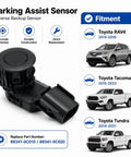 Toyota RAV4 2014 To 2018, Tacoma 2015 To 2022, And Tundra 2014 To 2021 Reverse Backup Parking Sensor Replacement Kit With 89341-0C010 And 89341-0C020, Plug And Play, Easy Install, High Precision Rear Park Assist Sensors