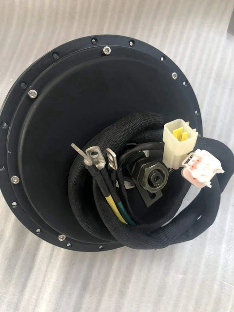 Badass 5000W Electric Bike Hub Motor Packing Killer High Torque And 10kW Peak Power 48V To 120V Heavy Duty Conversion Kit showing wiring connections.