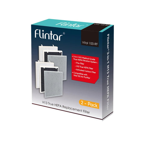 Vital 100 Replacement Filter Set For Levoit Vital 100 Air Purifier Two Pack 3 In 1 Filtration box with filters visible