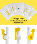 Ximter Comfort Flow catheter valves, 10-pack; sterile, individually wrapped with yellow lever taps.
