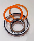 Hydraulic Lift Cylinder Seal Kit Compatible With EC L120C BM Wheel Loader VOE11088637 Seamlessly Replace Old Stuff To Stop Fluid Loss And Boost Performance Instantly For Tough Jobs Without Spending An Arm And A Leg On Repairs Ever Again, orange and black rings