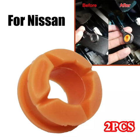 Nissan Shift Cable Repair Bushing and Shifter Linkage End Clips 2Pcs Fits Pathfinder Armada Titan Xterra Frontier 2005 2021 Replaces 134193 349351LA0A orange plastic shift cable bushing