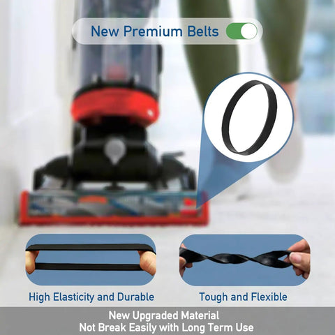 Replacement Vacuum Cleaner Brush Roller And Belts Kit For Cleanview Swivel Pet Series, belt close-up showing durability.