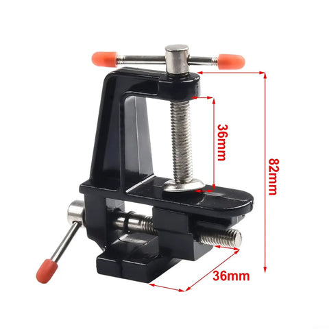 Durable Aluminum Bench Vise With Steel Screw And Handle Handy Lightweight Compact Clamping Tool For Home Workshop