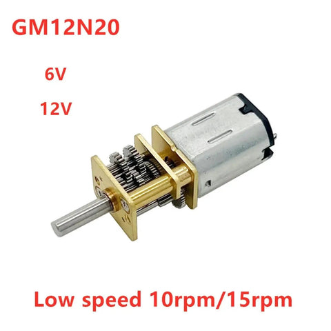 Smooth As Butter 6V 12V N20 Micro Metal Gear Motor Killer Performance Low Speed 10RPM 15RPM image showing compact design and metal gear assembly.